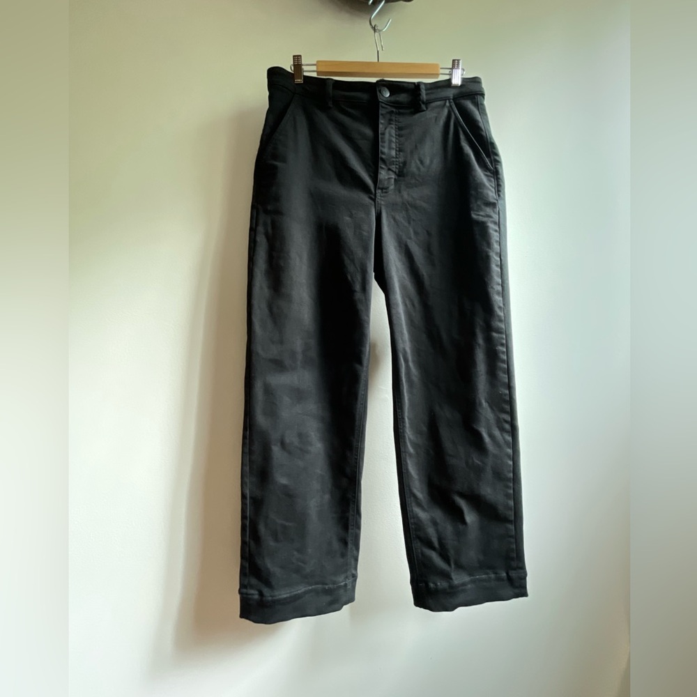 Everlane Straight Leg Crop Short High Rise Black Jeans Size 10